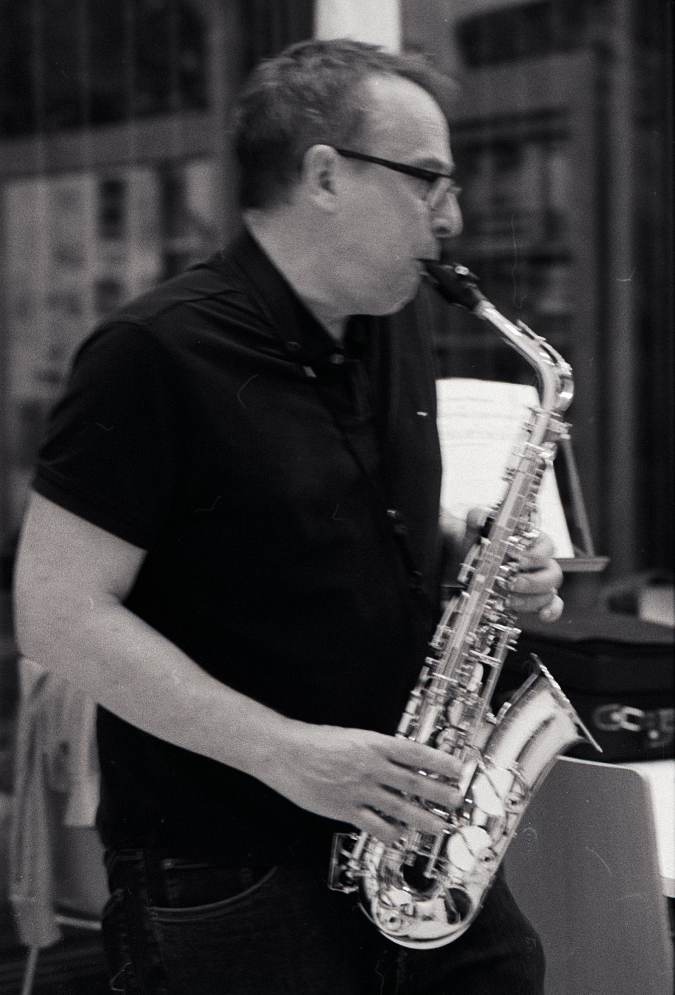 Saxophonist beim Solo